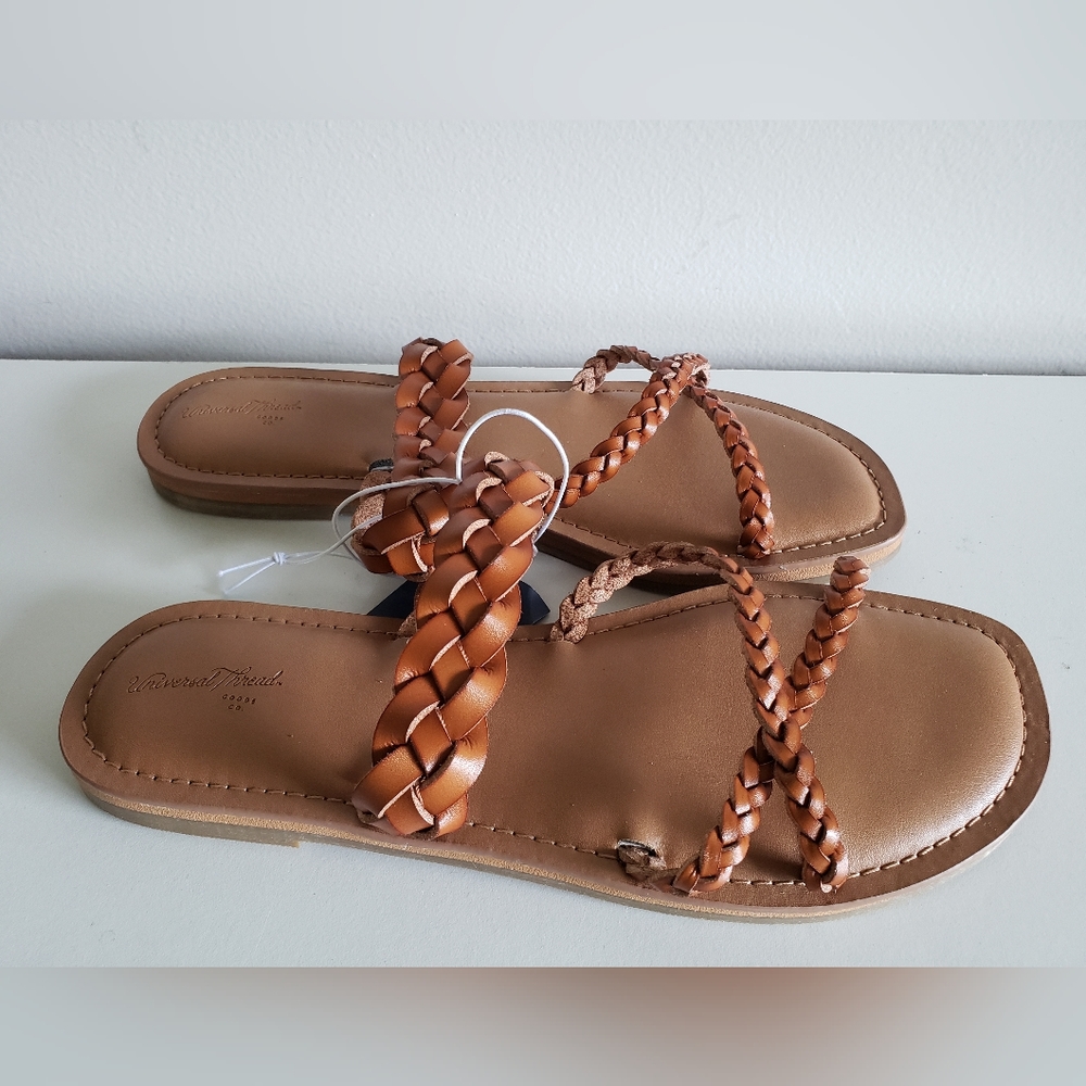 COPY - Women's Cognac Hilda Footbed Sandals Size 8